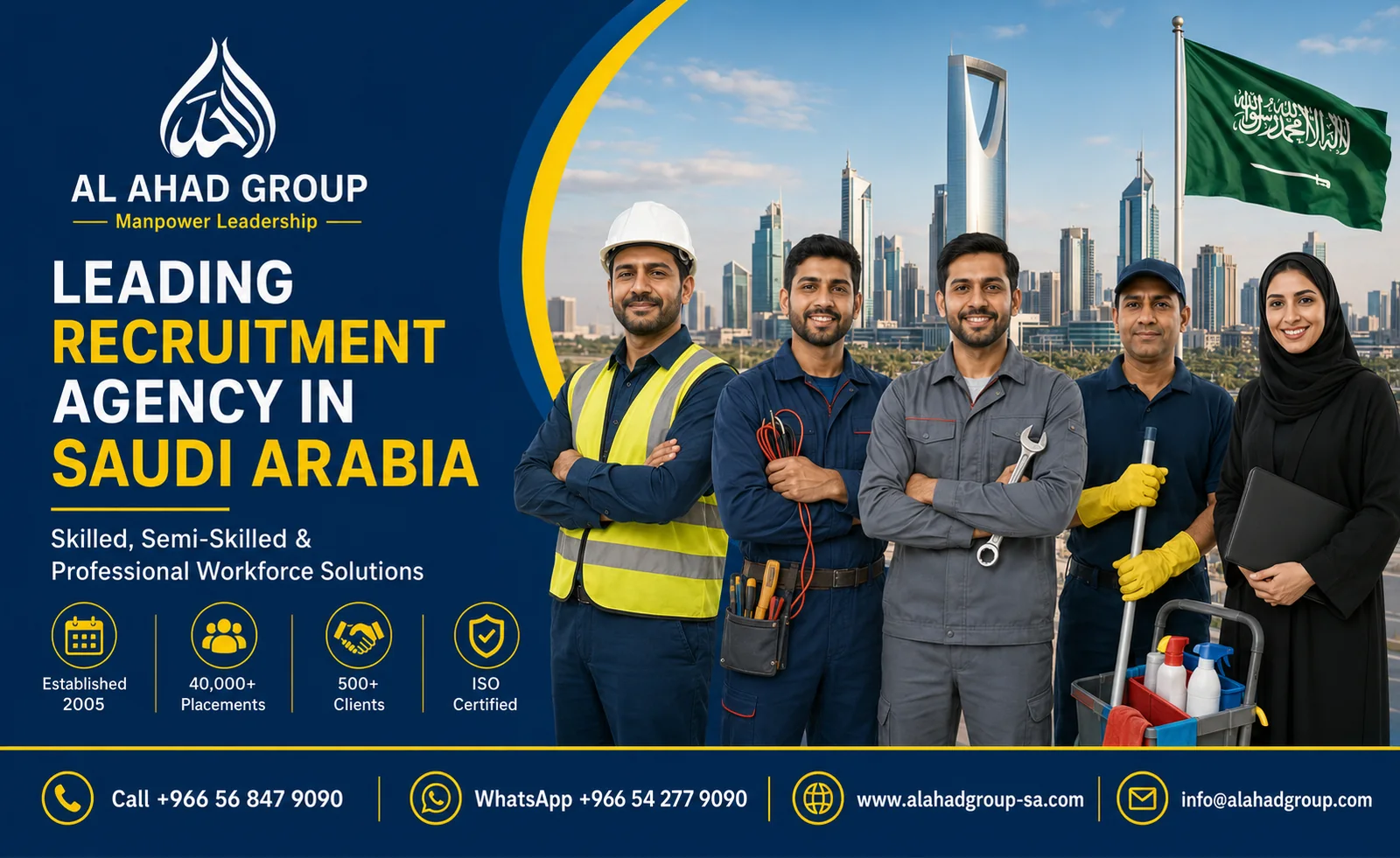 فريق مجموعة الأحد لدعم تقديم خدمات القوى العاملة لأصحاب الأعمال في نيوم بالمملكة العربية السعودية