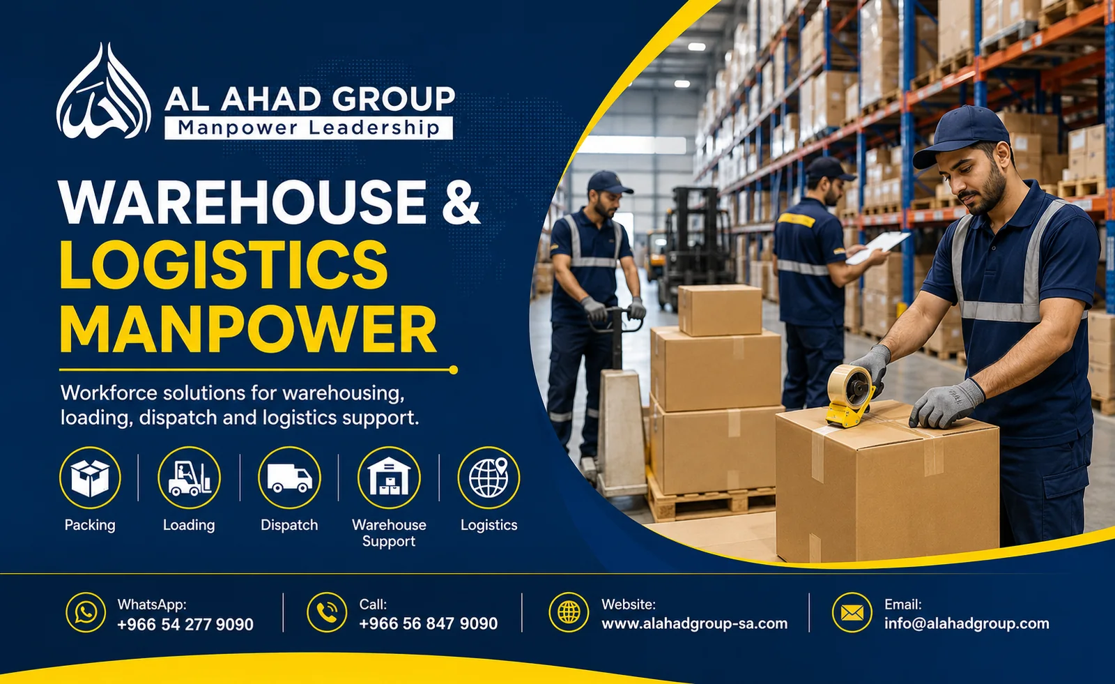 AL AHAD GROUP operations and logistics manpower team supporting employers in NEOM, Saudi Arabia